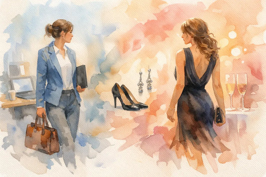Voorbeeld van werk tot diner outfit in 5 stukken