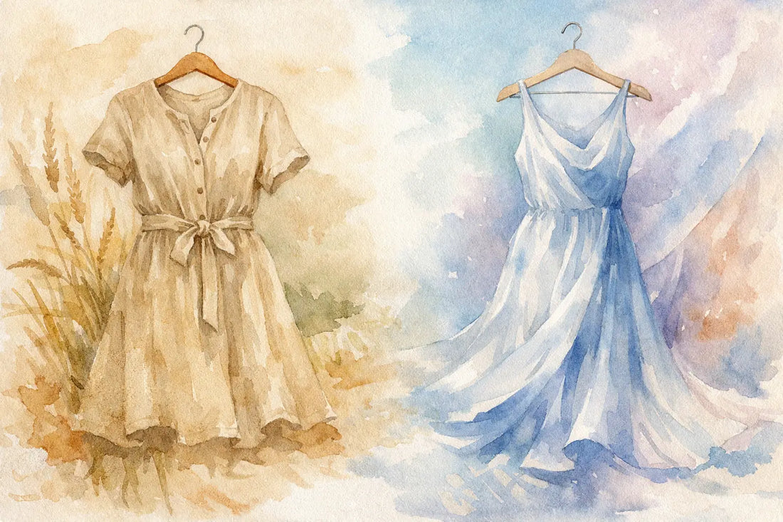 Linnen jurk versus zijden jurk voor duurzame kleding