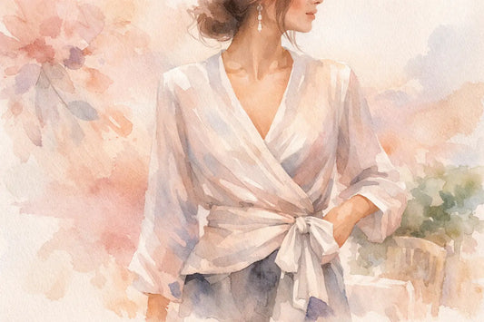 Hoe draag je een wikkelblouse met elegantie