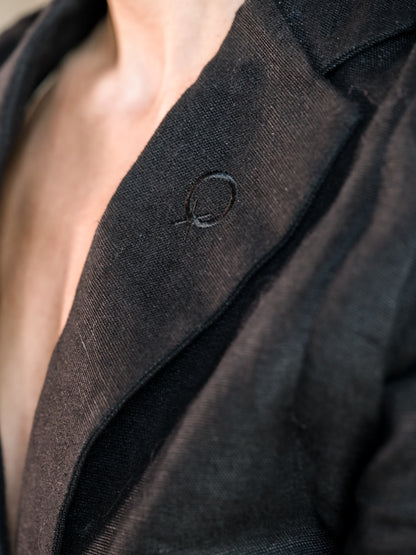 N°4 Blazer/Gilet Lin Noir