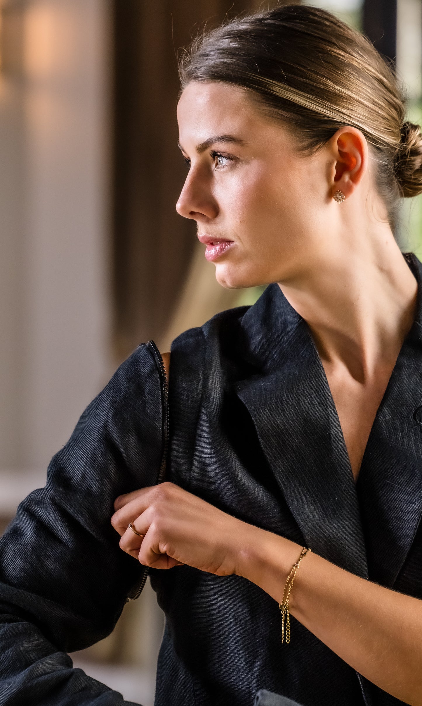 N°4 Blazer/Gilet Lin Noir