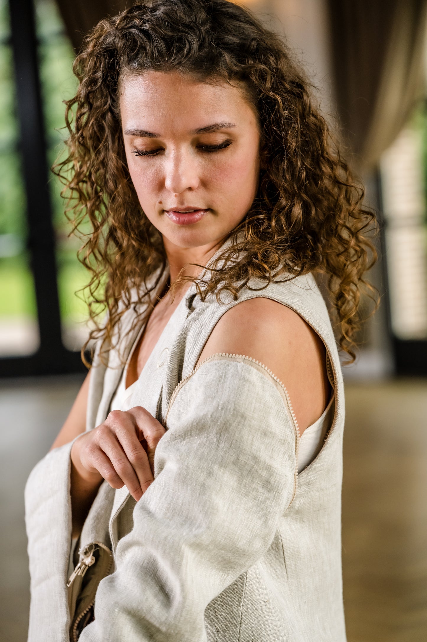 No.4 Blazer/Gilet Natural Linnen PRE ORDER