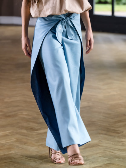 No.1 Jupe-culotte portefeuille en jean