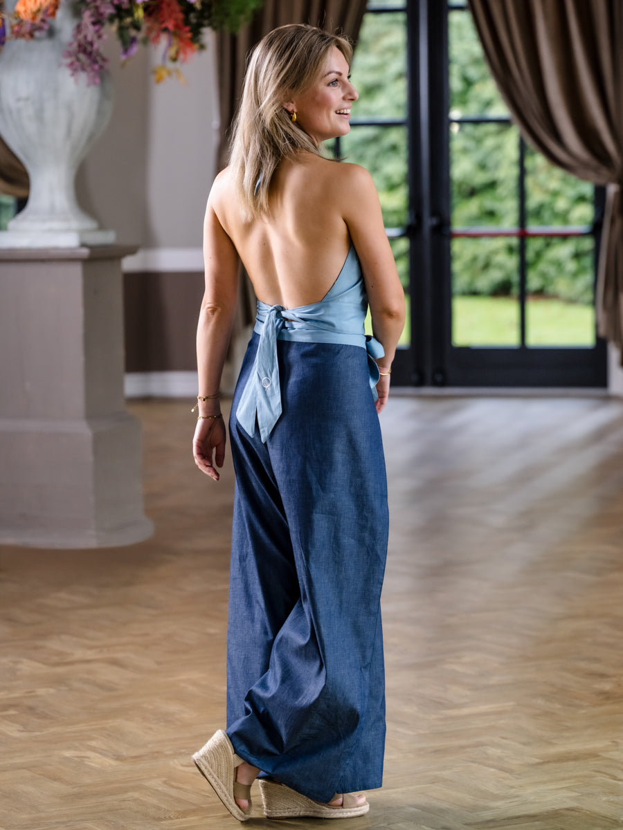 No.1 Jupe-culotte portefeuille en jean