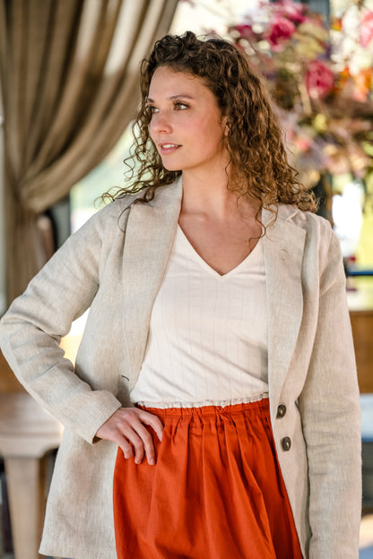 No.4 Blazer/Gilet Natural Linnen PRE ORDER